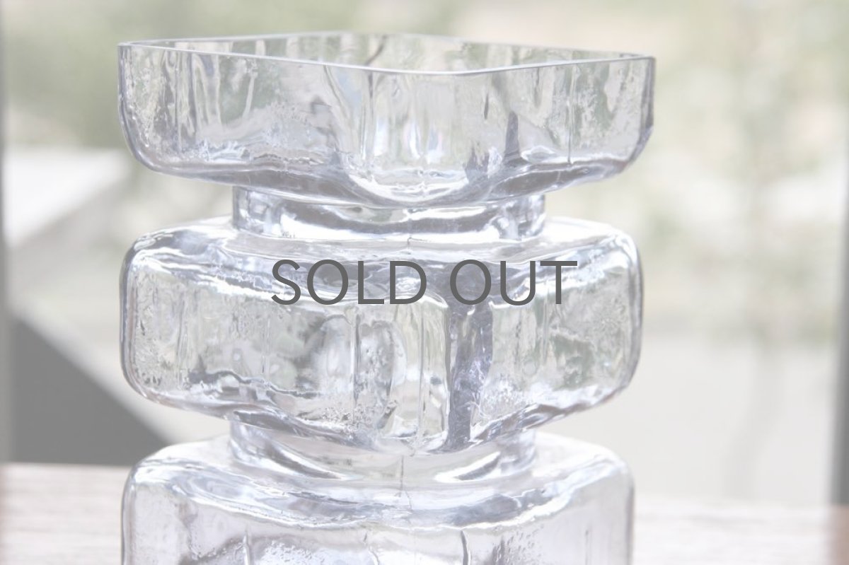 画像3: ビンテージ北欧雑貨/Riihimaen Lasi /リーヒマエン・ラシ/Pala/花瓶/ライトラベンダー/3連/No.1 (3)