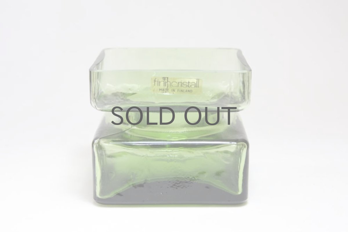 画像3: 北欧雑貨 Riihimaen Lasi Palaシリーズ 花瓶 オリーブグリーン Mサイズ (3)