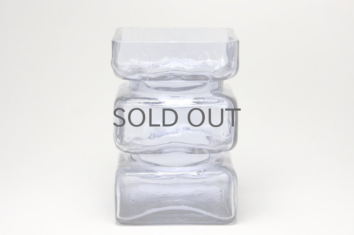 画像4: ビンテージ北欧雑貨/Riihimaen Lasi /リーヒマエン・ラシ/Pala/花瓶/ライトラベンダー/3連/No.1 (4)