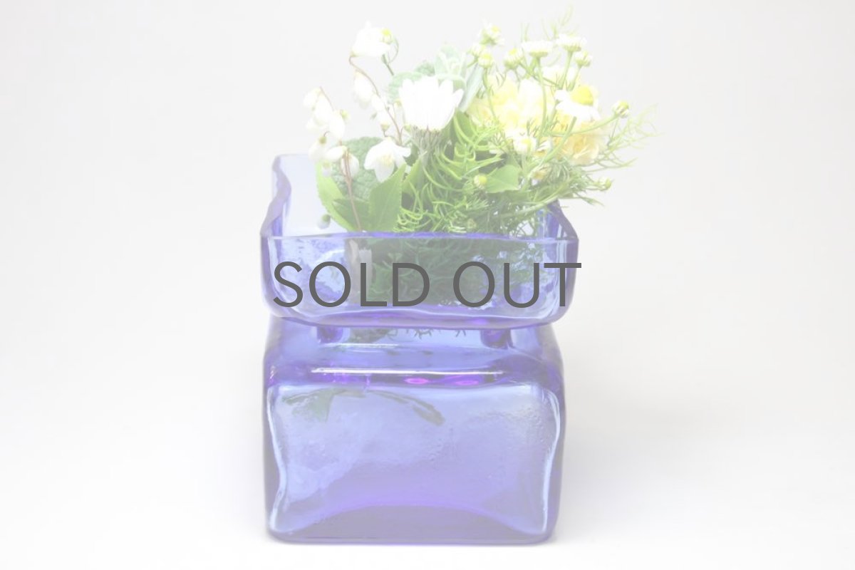 画像5: 北欧雑貨 Riihimaen Lasi Palaシリーズ 花瓶 ブルー Lサイズ (5)