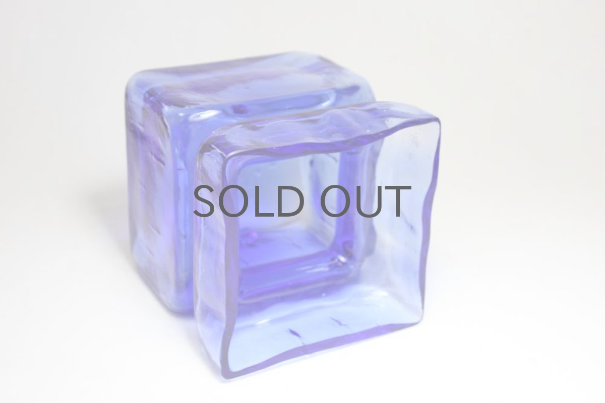 画像4: 北欧雑貨 Riihimaen Lasi Palaシリーズ 花瓶 ブルー Lサイズ (4)