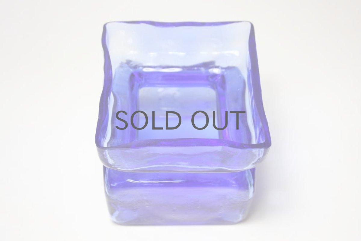 画像3: 北欧雑貨 Riihimaen Lasi Palaシリーズ 花瓶 ブルー Lサイズ (3)