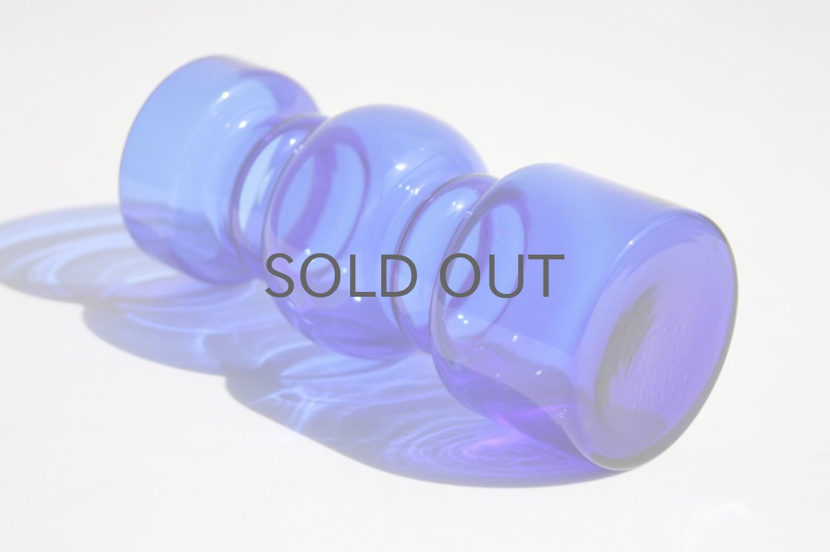 画像3: 北欧スウェーデンのガラス フラワーベース マリンブルー Mサイズ (3)