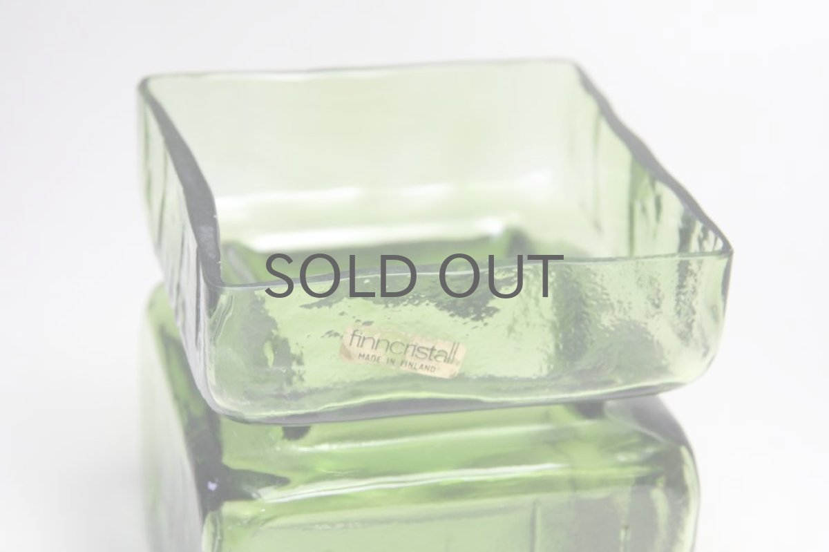 画像7: ビンテージ北欧雑貨/Riihimaen Lasi/リーヒマエン・ラシ/Pala/花瓶/グリーン/Lサイズ (7)