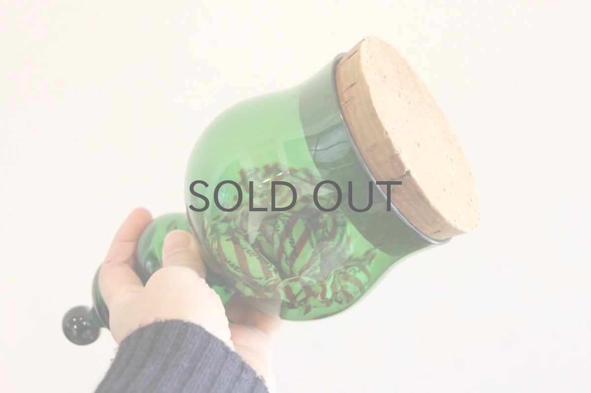 画像5: 北欧ガラス  BODAボッダ Bertil Vallienバーティル・ヴァリーン キャンディポット　グリーン (5)