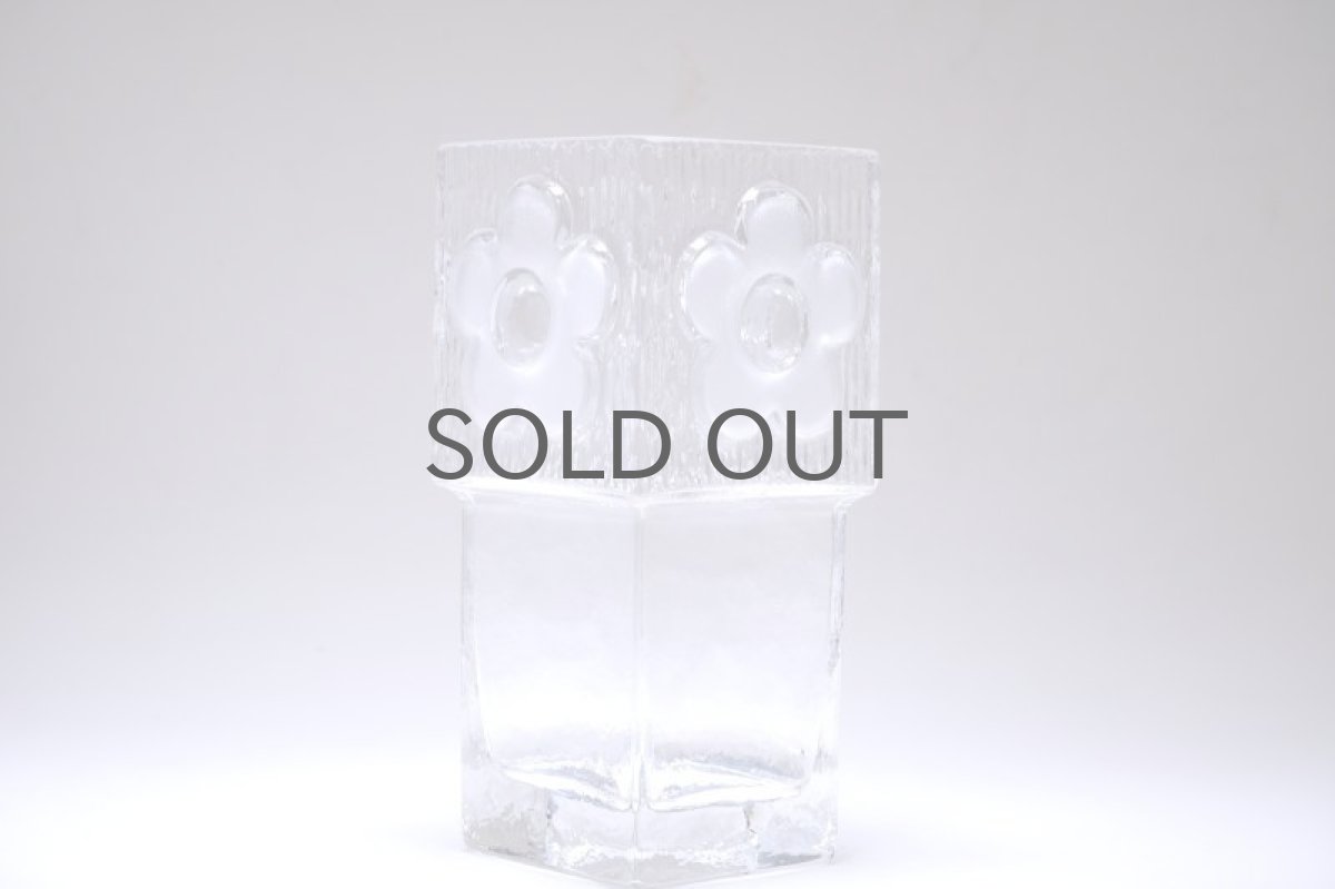 画像2: 北欧雑貨/スウェーデンで買い付けたクリアベース/花柄 (2)