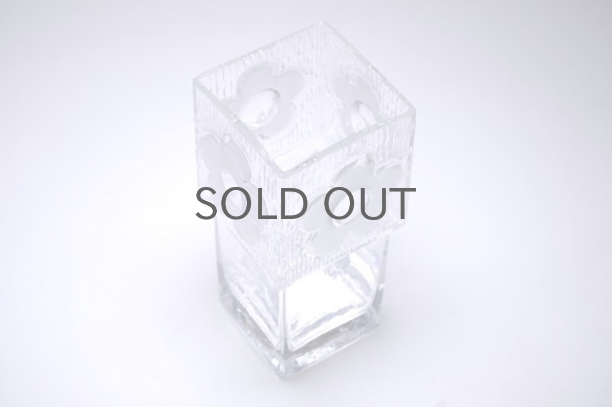 画像3: 北欧雑貨/スウェーデンで買い付けたクリアベース/花柄 (3)