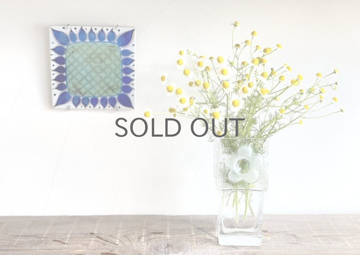 画像7: 北欧雑貨/スウェーデンで買い付けたクリアベース/花柄 (7)