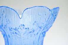 画像5: ビンテージ北欧ガラス/フィンランド/Mantsalan Lasisepat/シャク/レアカラーブルー/Lサイズ/花瓶/キャンドルホルダー (5)