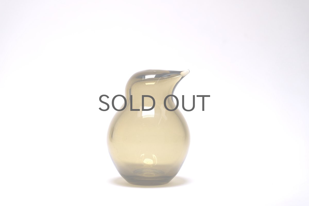 画像2: 北欧ビンテージ雑貨/フィンランド/Riihimaen Lasi/リーヒマエンラシ/Sakari Pykälä/ガラスの小鳥/オリーブ (2)