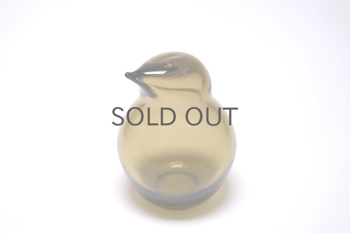 画像3: 北欧ビンテージ雑貨/フィンランド/Riihimaen Lasi/リーヒマエンラシ/Sakari Pykälä/ガラスの小鳥/オリーブ (3)