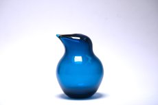 画像1: 北欧ビンテージ雑貨/フィンランド/Riihimaen Lasi/リーヒマエンラシ/Sakari Pykälä/ガラスの小鳥/ブルー (1)