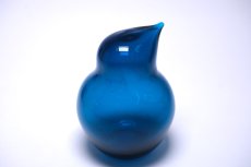画像3: 北欧ビンテージ雑貨/フィンランド/Riihimaen Lasi/リーヒマエンラシ/Sakari Pykälä/ガラスの小鳥/ブルー (3)