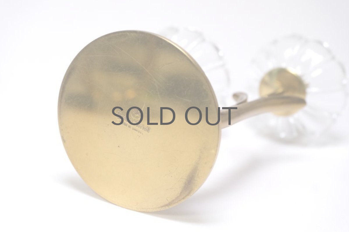 画像5: スウェーデン/Gunnar Ander/グンナー アンデル/キャンドルスタンド/クリア花2連 (5)