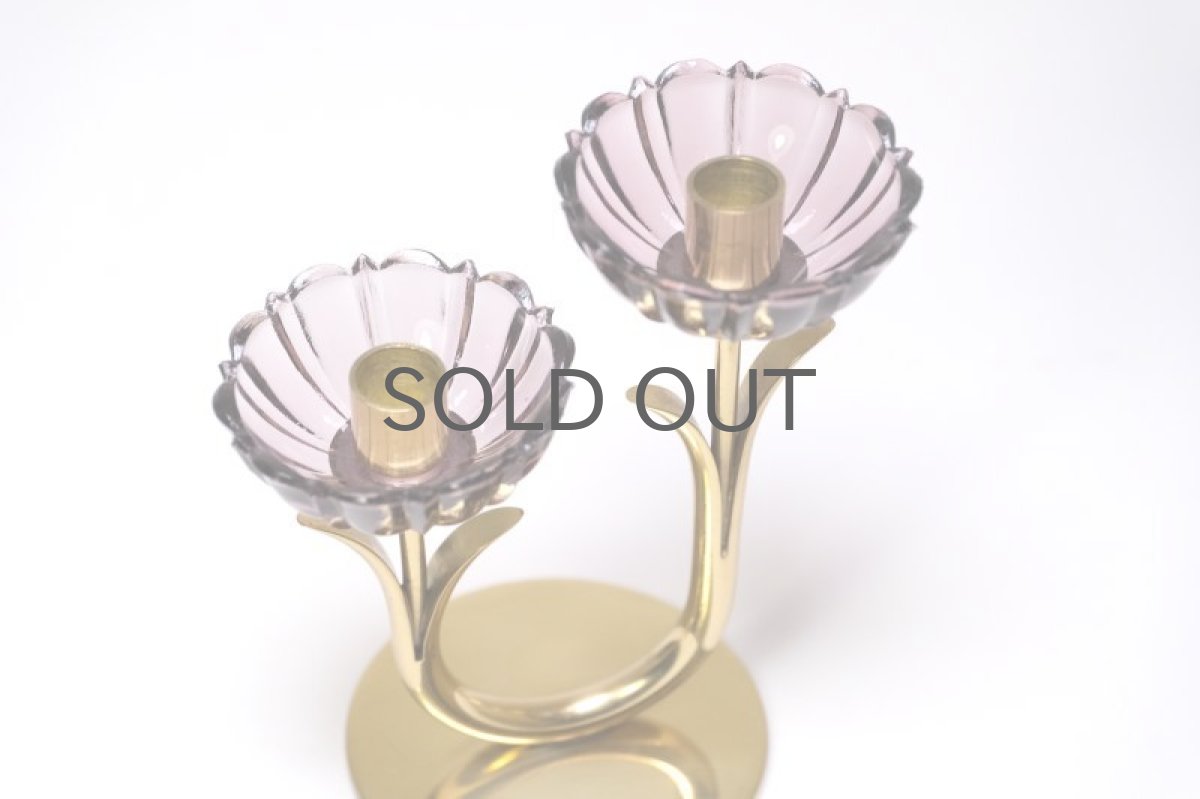 画像3: スウェーデン/Gunnar Ander/グンナー アンデル/キャンドルスタンド/パープル花2連 (3)