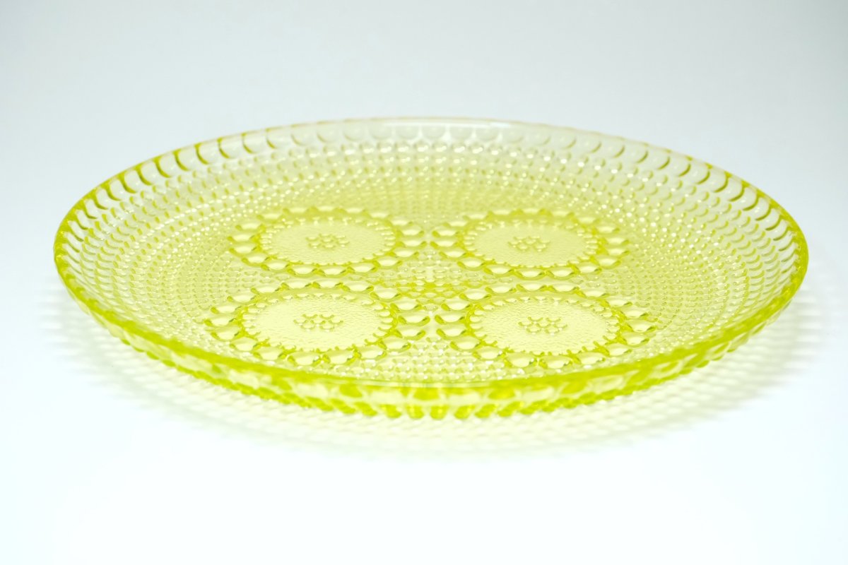 画像4: Riihimaen Lasi/Grapponia/ナニー・スティル/グラッポニア/22cmプレート/イエロー (4)