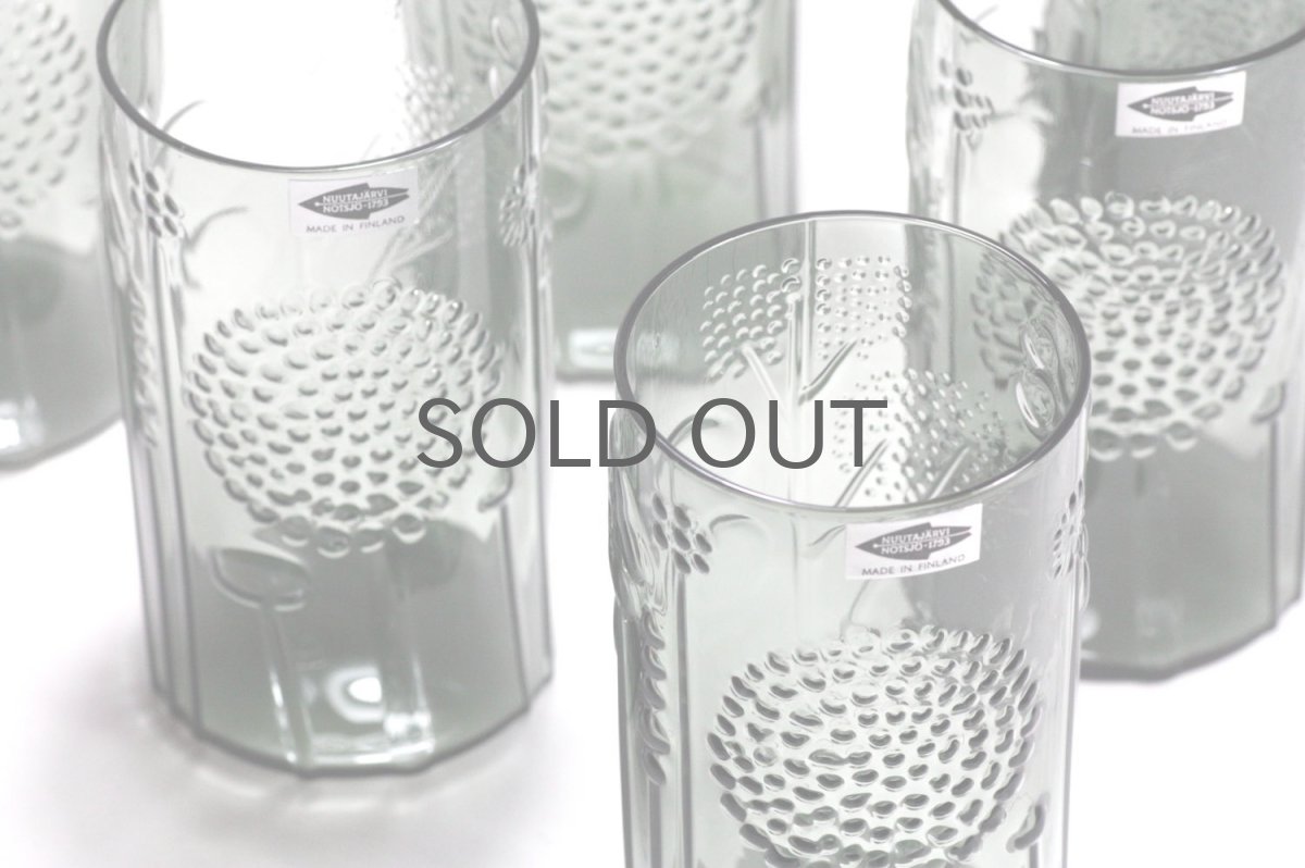 画像5: 北欧ビンテージガラス/オイバトイッカ/フローラ/グラス/タンブラー/オリジナルボックス付き/6個セット/未使用品/グレイ/ロング/高さ12cm (5)