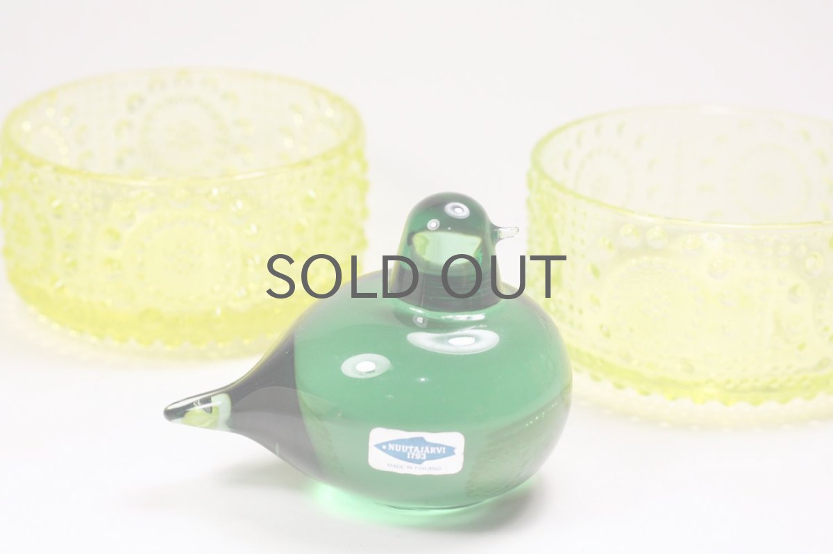 画像6: 北欧アートガラス/ビンテージガラス/Oiva Toikka/オイバ・トイッカ/iittala/イッタラ/Birds/バード/Pulmu/1988/グリーン (6)