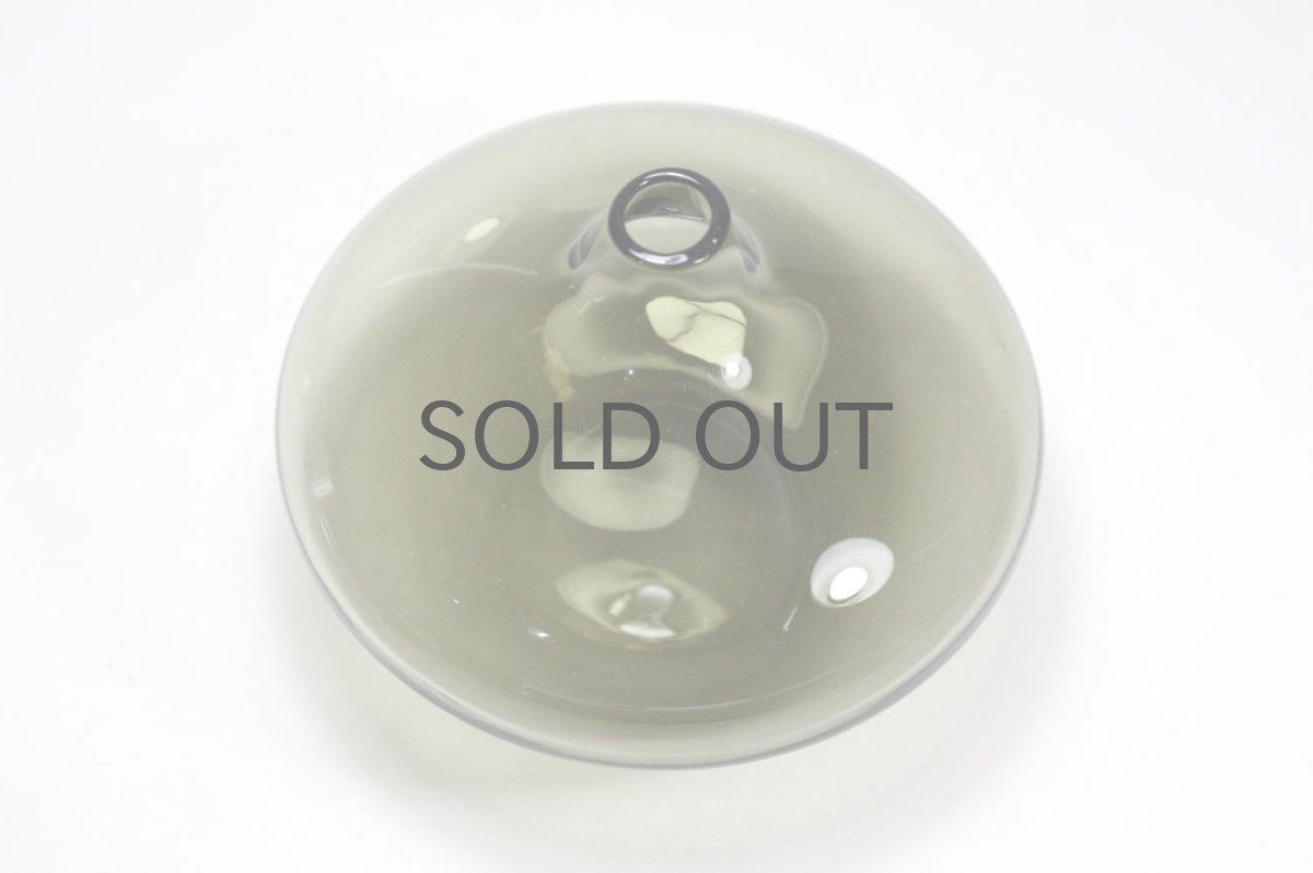 画像2: 北欧ビンテージガラス/スウェーデン色ガラスフラワーベース/グレー (2)