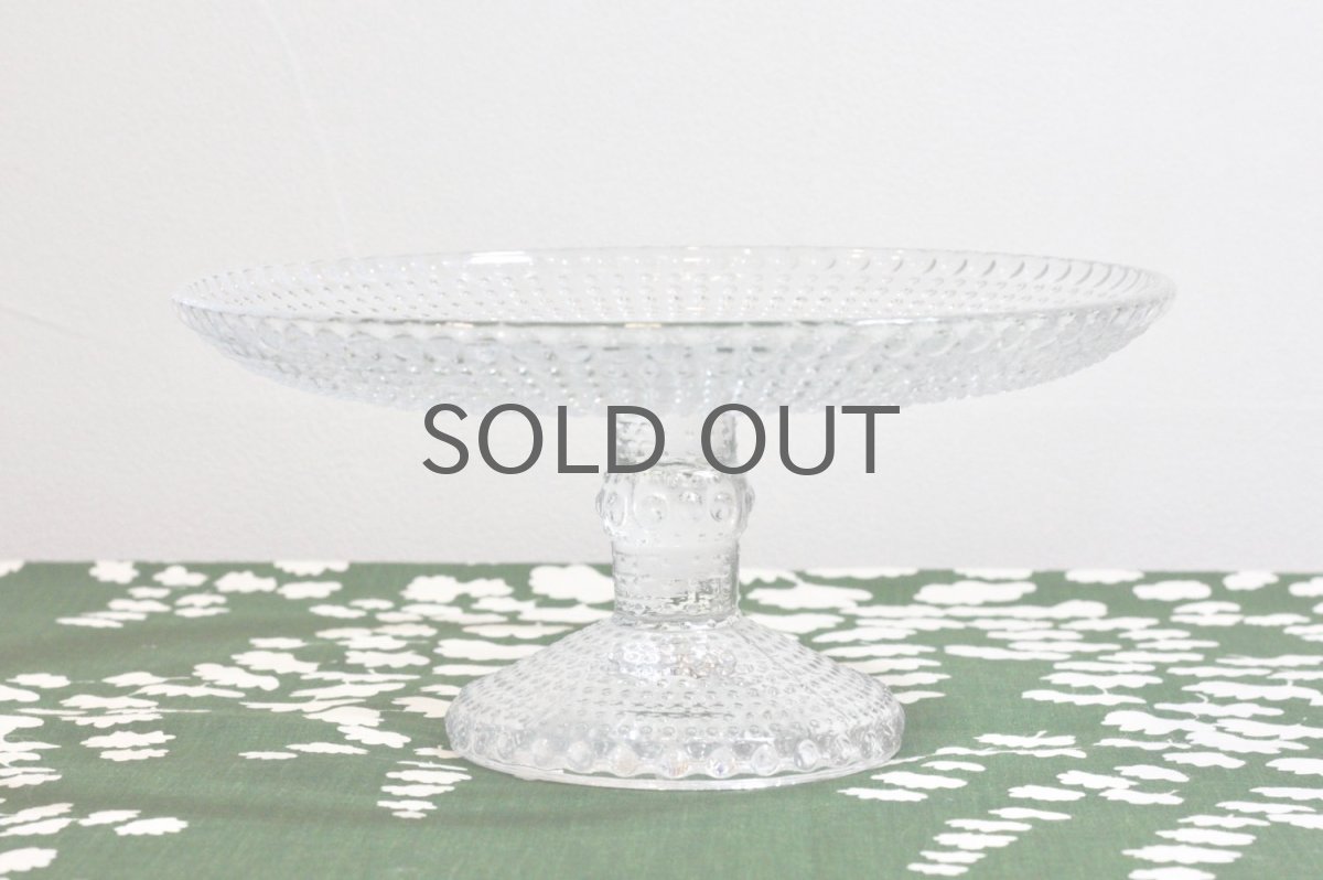 画像2: 北欧ビンテージガラス/Riihimaen Lasi/Grapponia/ナニー・スティル/グラッポニア/ケーキスタンド/クリア (2)