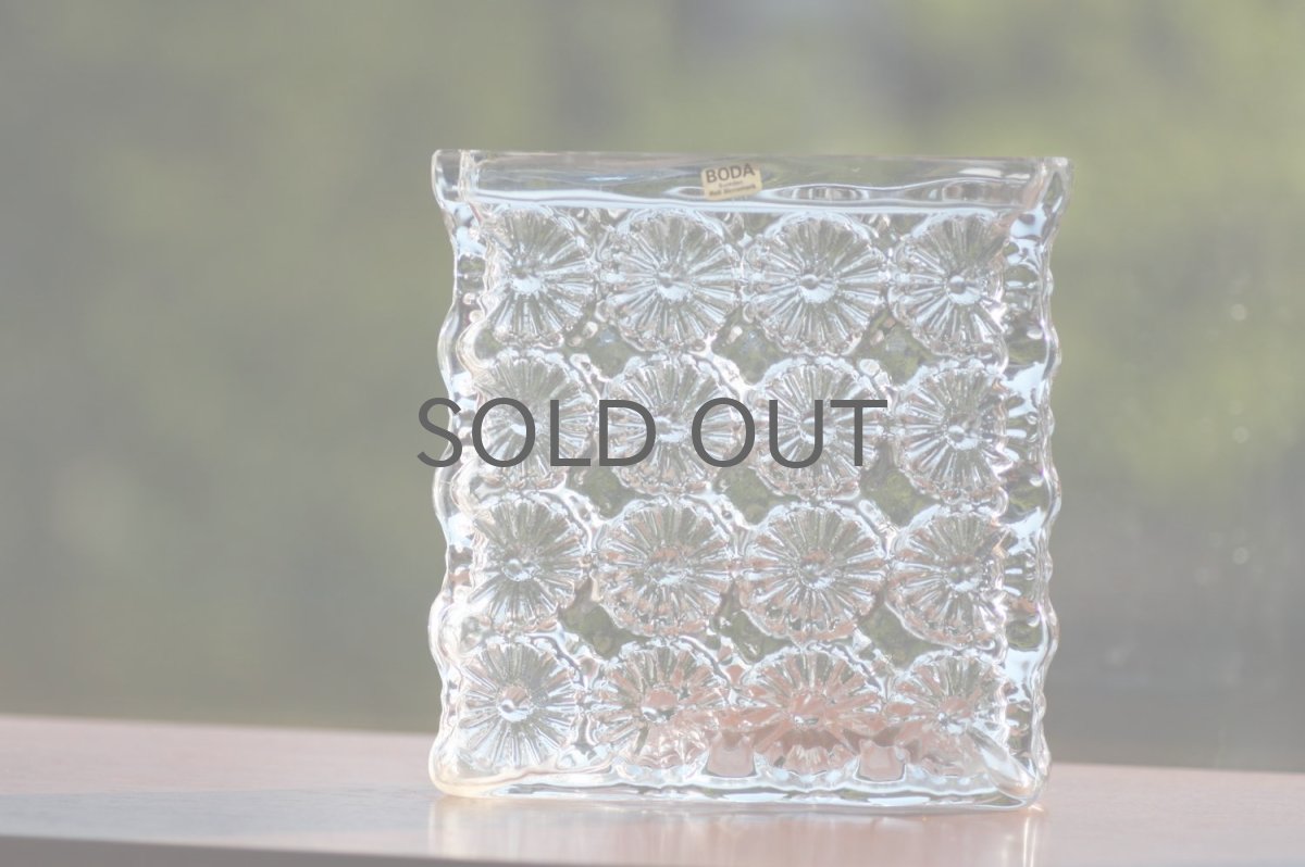 画像2: スウェーデン/BODA /Rolf Sinnemark/フラワーベース/デイジー/クリア (2)