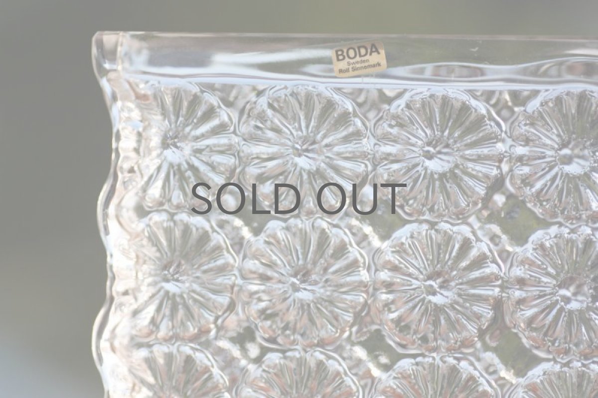 画像3: スウェーデン/BODA /Rolf Sinnemark/フラワーベース/デイジー/クリア (3)