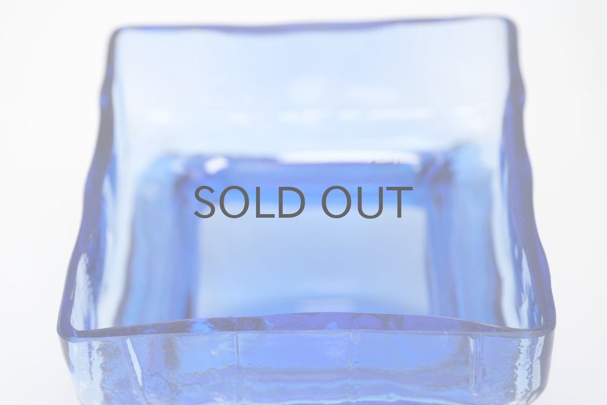 画像3: 北欧ビンテージ雑貨/Riihimaen Lasi/Pala/ベース/花瓶//Lサイズ/ブルー (3)