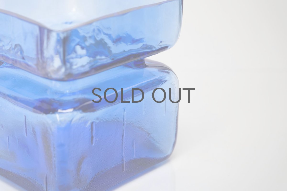 画像6: 北欧ビンテージ雑貨/Riihimaen Lasi/Pala/ベース/花瓶//Lサイズ/ブルー (6)