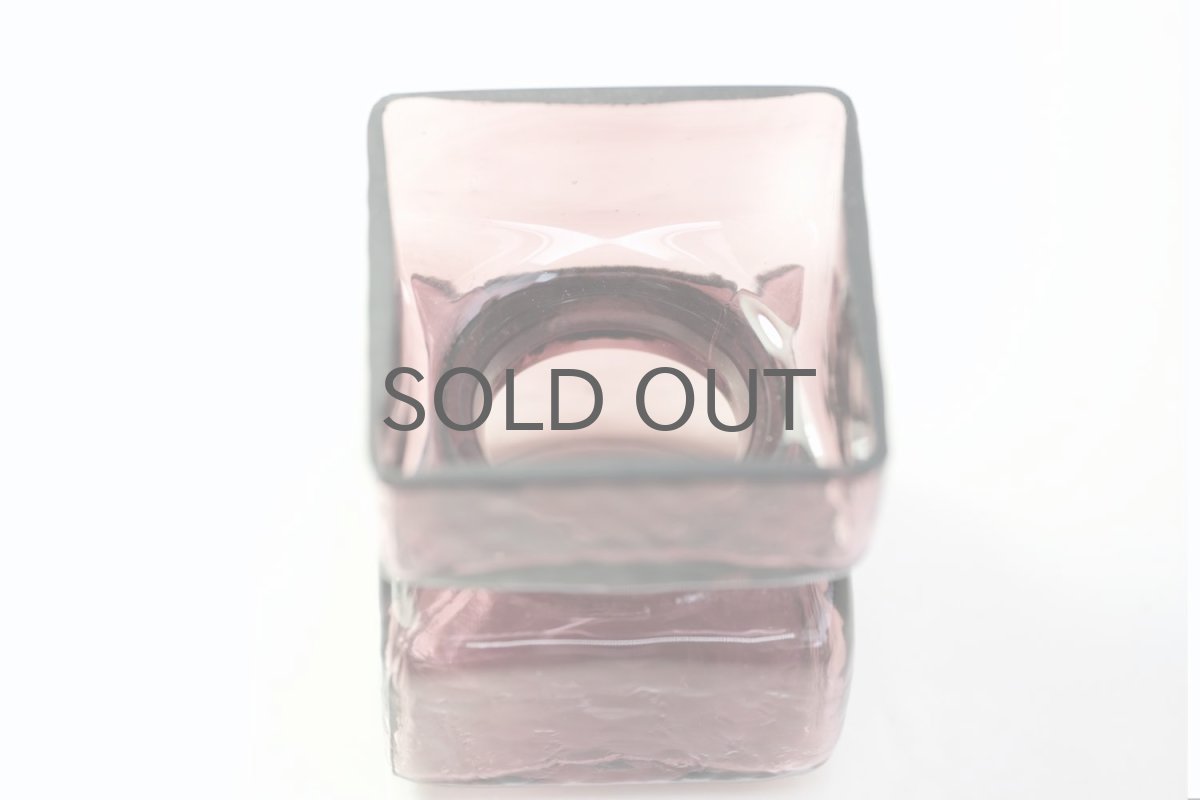 画像2: ビンテージ北欧雑貨/Riihimaen Lasi/Pala/花瓶/パープル/XSサイズ  (2)