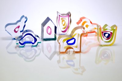 画像1: 北欧ビンテージガラス /KOSTA BODA /Bertil Vallien/Mini Sculptures/Spring Again/チューリップ