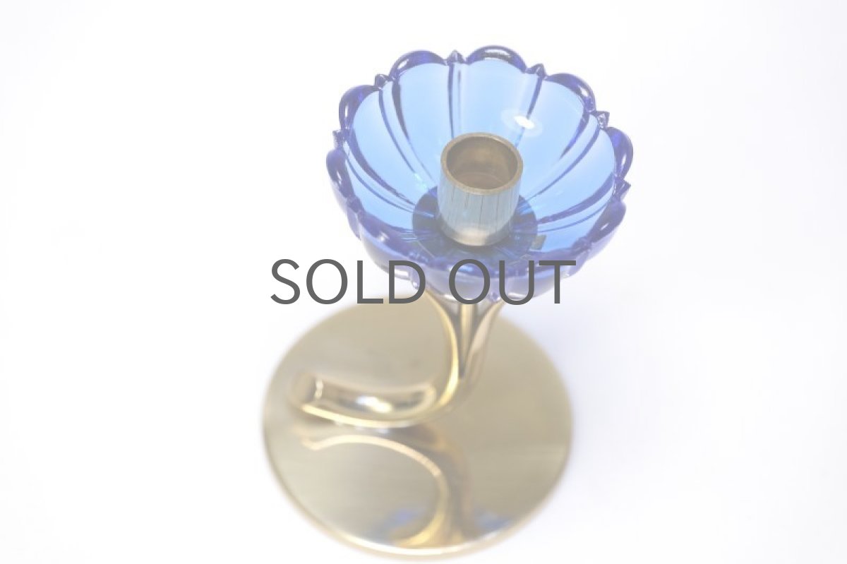 画像3: スウェーデン/Gunnar Ander/グンナー アンデル/キャンドルスタンド/ブルー花2連/No.1 (3)