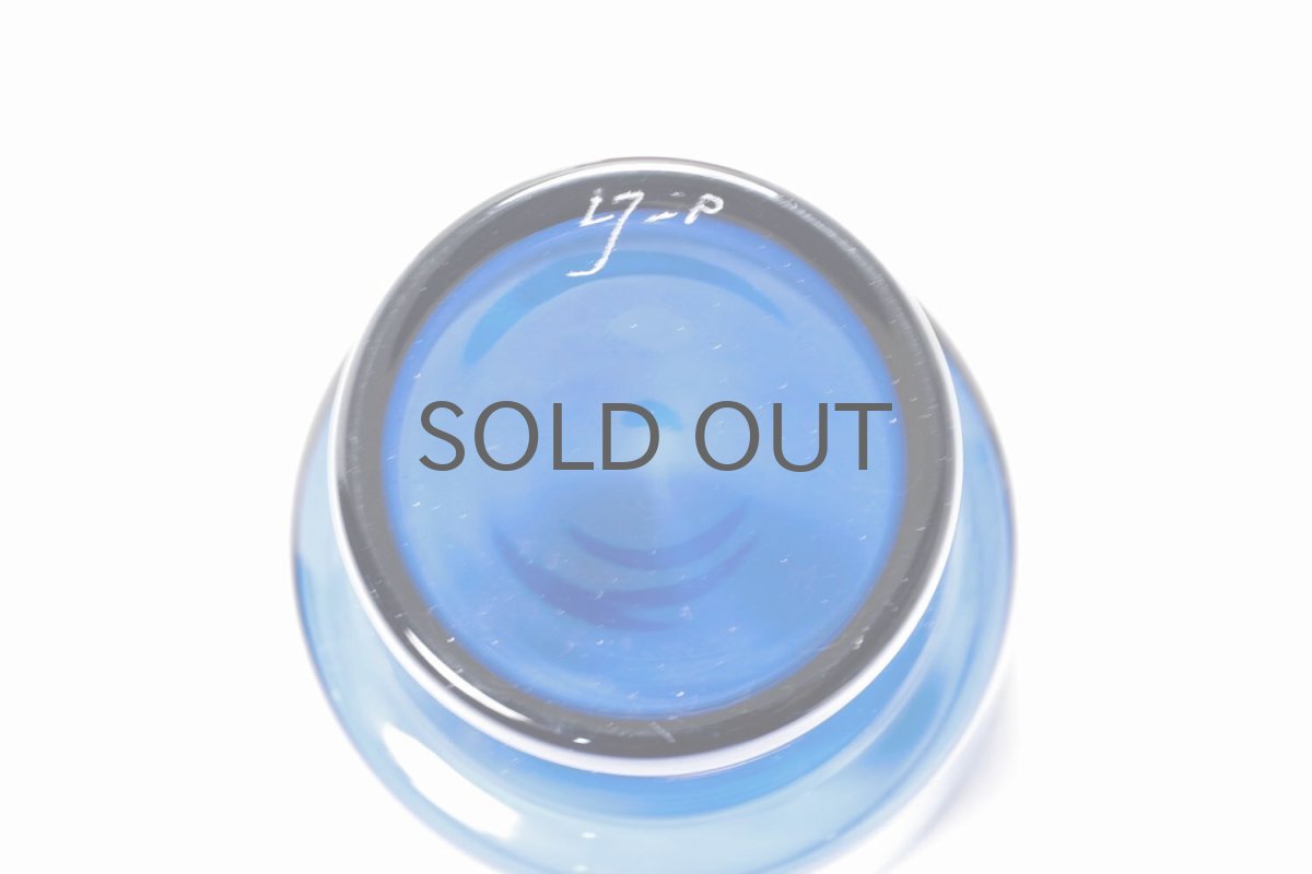 画像8: 北欧ビンテージガラス/Lisa Johansson Pape/リサヨハンソンパッペ/Viola/ビオラ/トリプルベース/クリア&ブルー&ピンク (8)