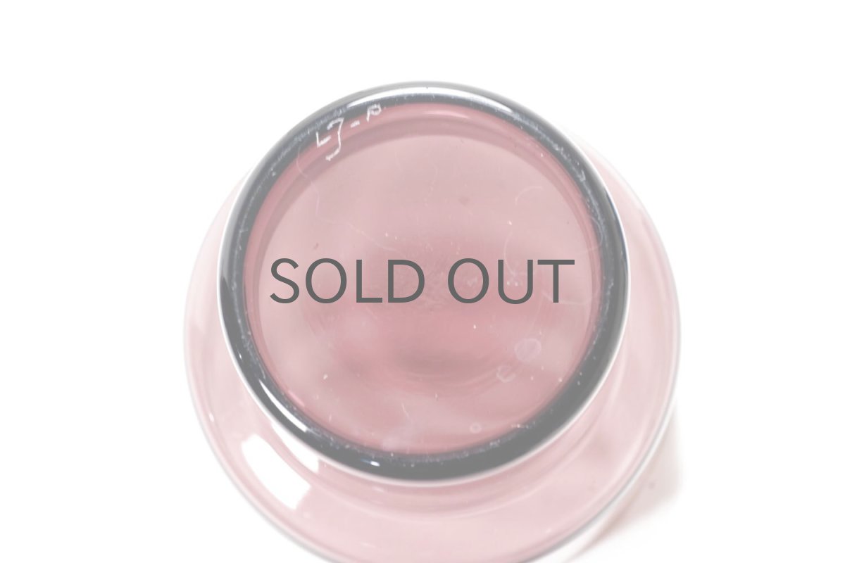 画像7: 北欧ビンテージガラス/Lisa Johansson Pape/リサヨハンソンパッペ/Viola/ビオラ/トリプルベース/クリア&ブルー&ピンク (7)