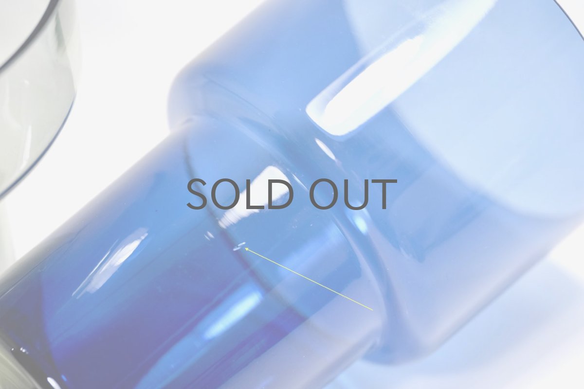 画像5: 北欧ビンテージガラス/Lisa Johansson Pape/リサヨハンソンパッペ/Achillea/アキレア/Wベース/クリア&ブルー (5)