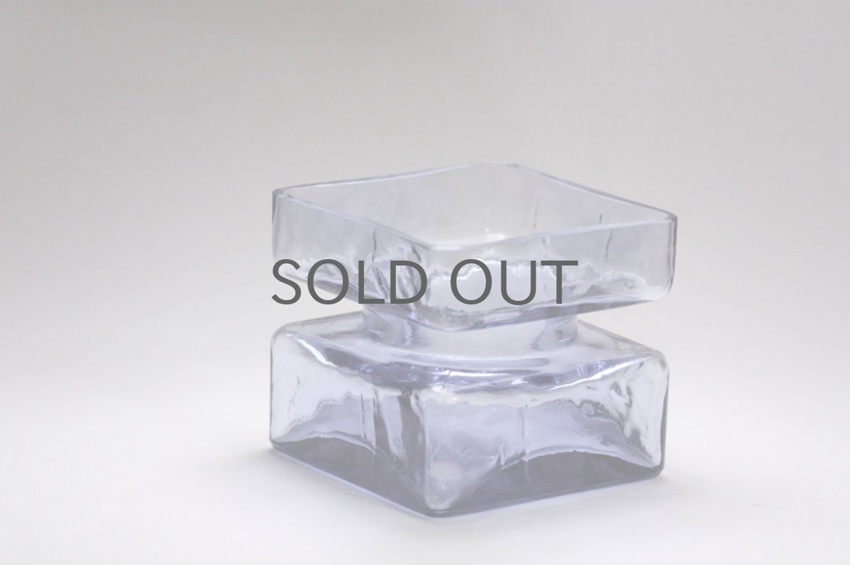 画像2: ビンテージ北欧雑貨/Riihimaen Lasi /リーヒマエン・ラシ/Pala/パラ/花瓶/ラベンダー/Mサイズ (2)