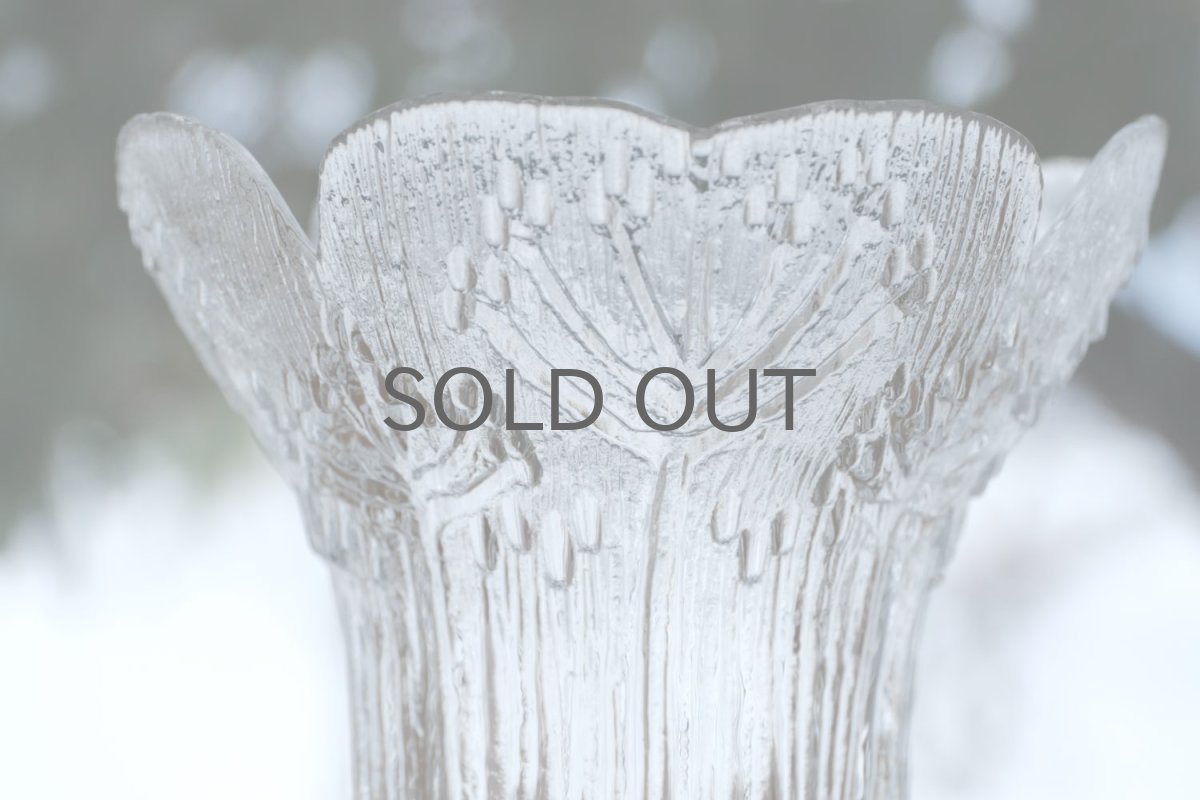 画像2: ビンテージ北欧ガラス/フィンランド/Lasisepat/ラシセパット/フェンネル/クリア/花瓶/キャンドルホルダー (2)