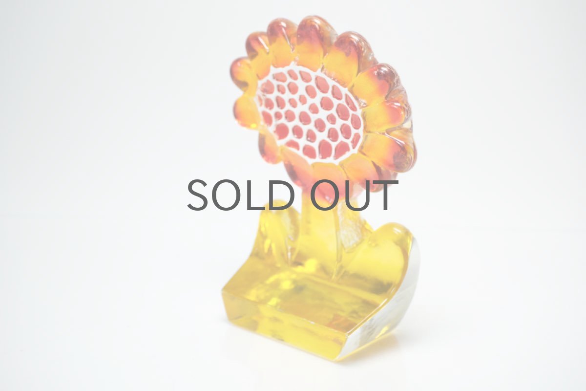 画像6: スウェーデン/Sea Glasbruk製/花のガラスオブジェ/レッド (6)