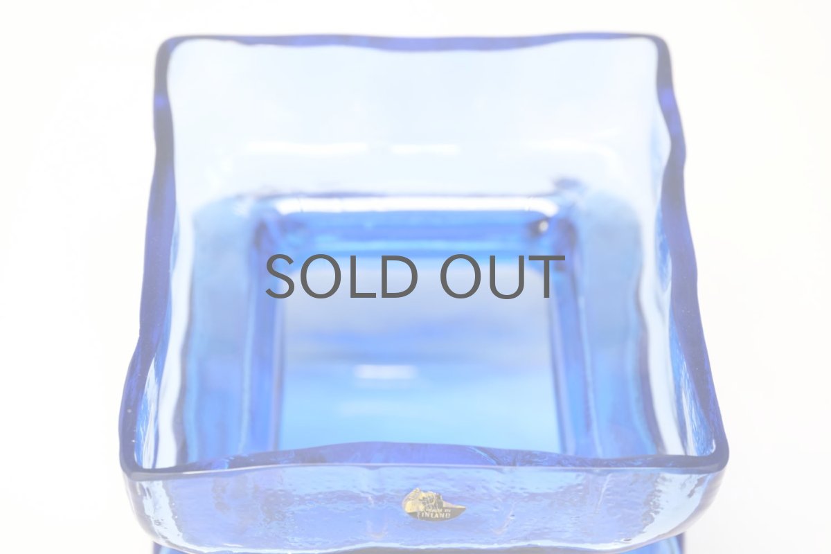 画像2: 北欧雑貨/Riihimaen Lasi/リーヒマエンラシ/Palaシリーズ/花瓶/ブルー/Lサイズ (2)