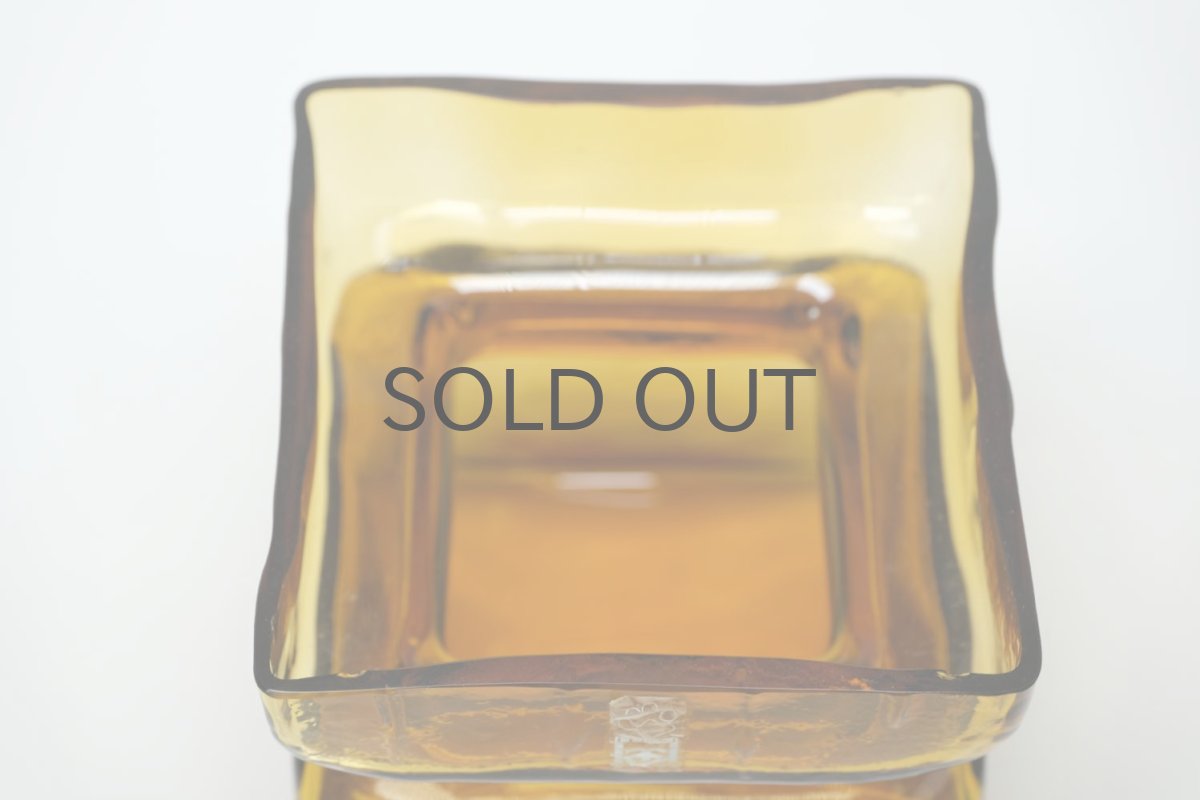 画像2: 北欧雑貨/Riihimaen Lasi/リーヒマエンラシ/Palaシリーズ/花瓶/アンバー/Lサイズ (2)