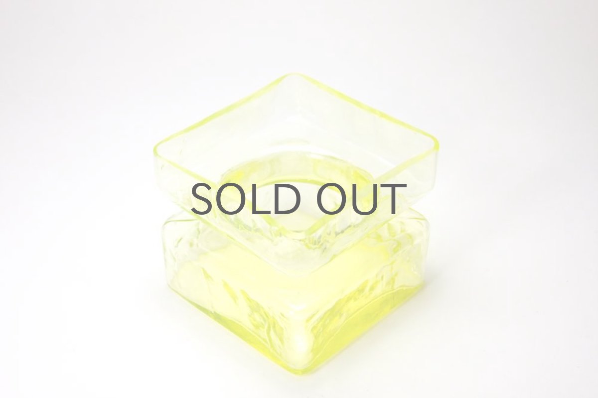 画像2: ビンテージ北欧雑貨/Riihimaen/リーヒマエン・ラシ/Lasi Pala/花瓶/レアカラーイエロー/Mサイズ (2)