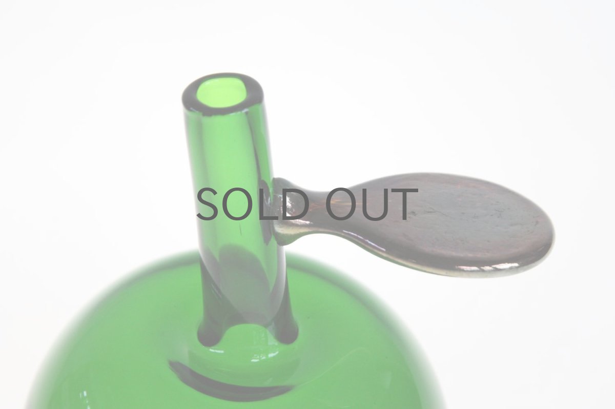 画像3: 北欧アートガラス/Oiva Toikka/オイバ・トイッカ/Nuutajarvi/ヌータヤルヴィ/アップルボトル/グリーン (3)