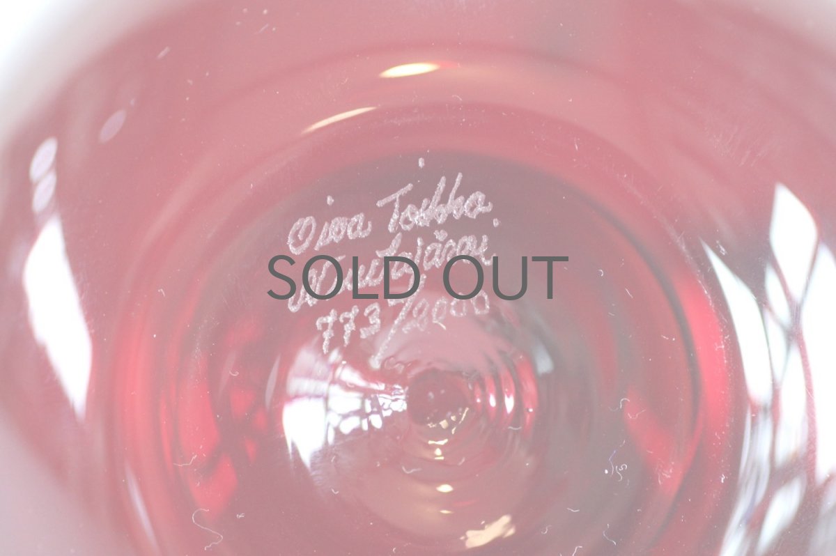 画像6: 北欧アートガラス/Oiva Toikka/オイバ・トイッカ/Nuutajarvi/ヌータヤルヴィ限定/アップルボトル/レッド (6)