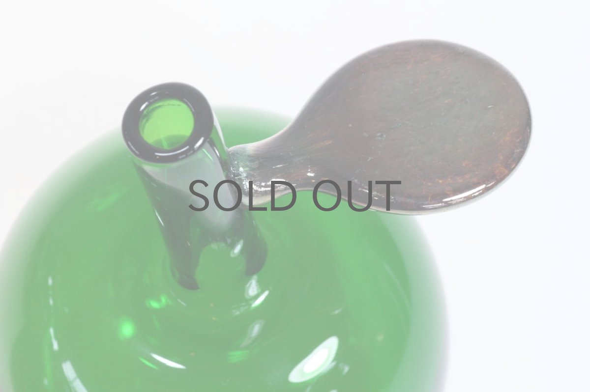 画像4: 北欧アートガラス/Oiva Toikka/オイバ・トイッカ/Nuutajarvi/ヌータヤルヴィ/アップルボトル/グリーン (4)