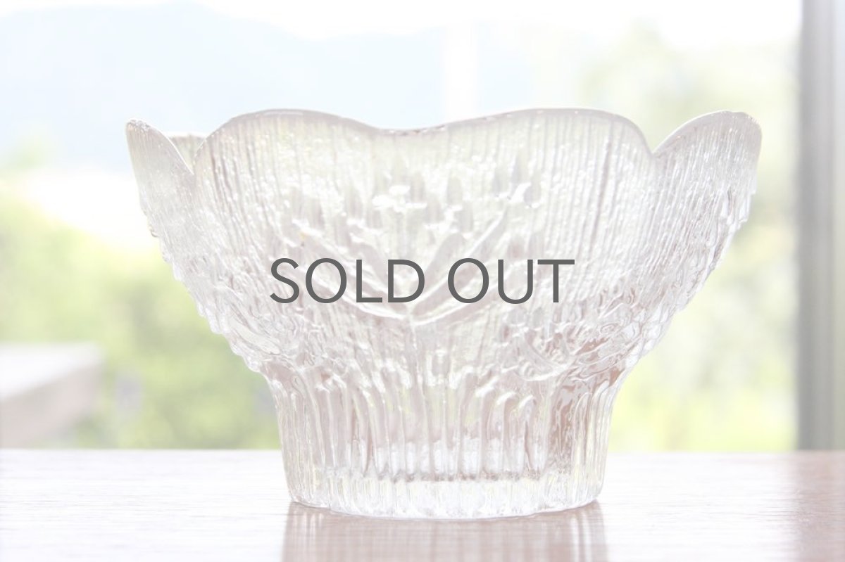 画像3: ビンテージ北欧ガラス/フィンランド/Mantsalan Lasisepat/シャク/クリア/花瓶/キャンドルホルダー/Sサイズ (3)