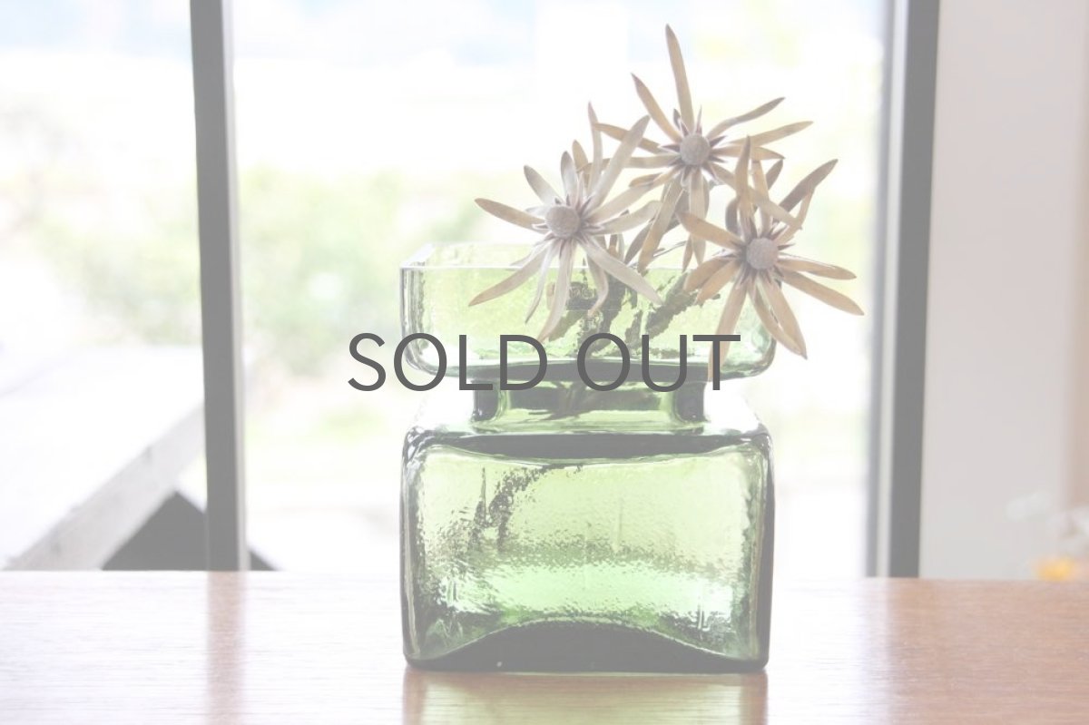 画像6: ビンテージ北欧雑貨/Riihimaen/リーヒマエン・ラシ/Lasi Pala/花瓶/グリーン/Lサイズ (6)