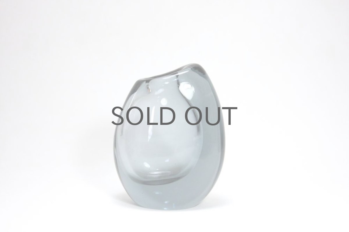 画像2: 北欧ガラス/Kosta/Vicke Lindstrand/ ヴィッケ・リンドストランド/フラワーベース/Twilight blue/1605 (2)