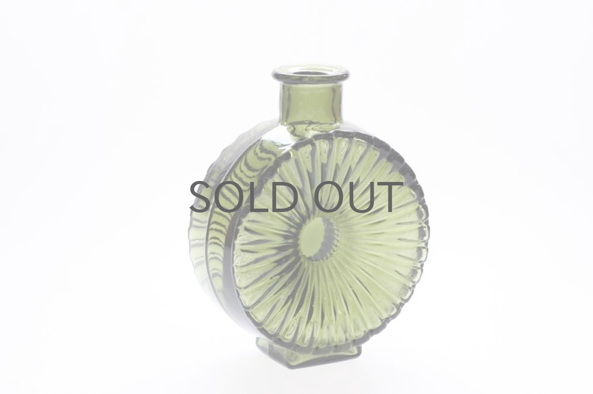 画像2: Riihimaen Lasi/リーヒマエン・ラシ/Aurinko Pullo/アウリンコ/ダークグリーン (2)