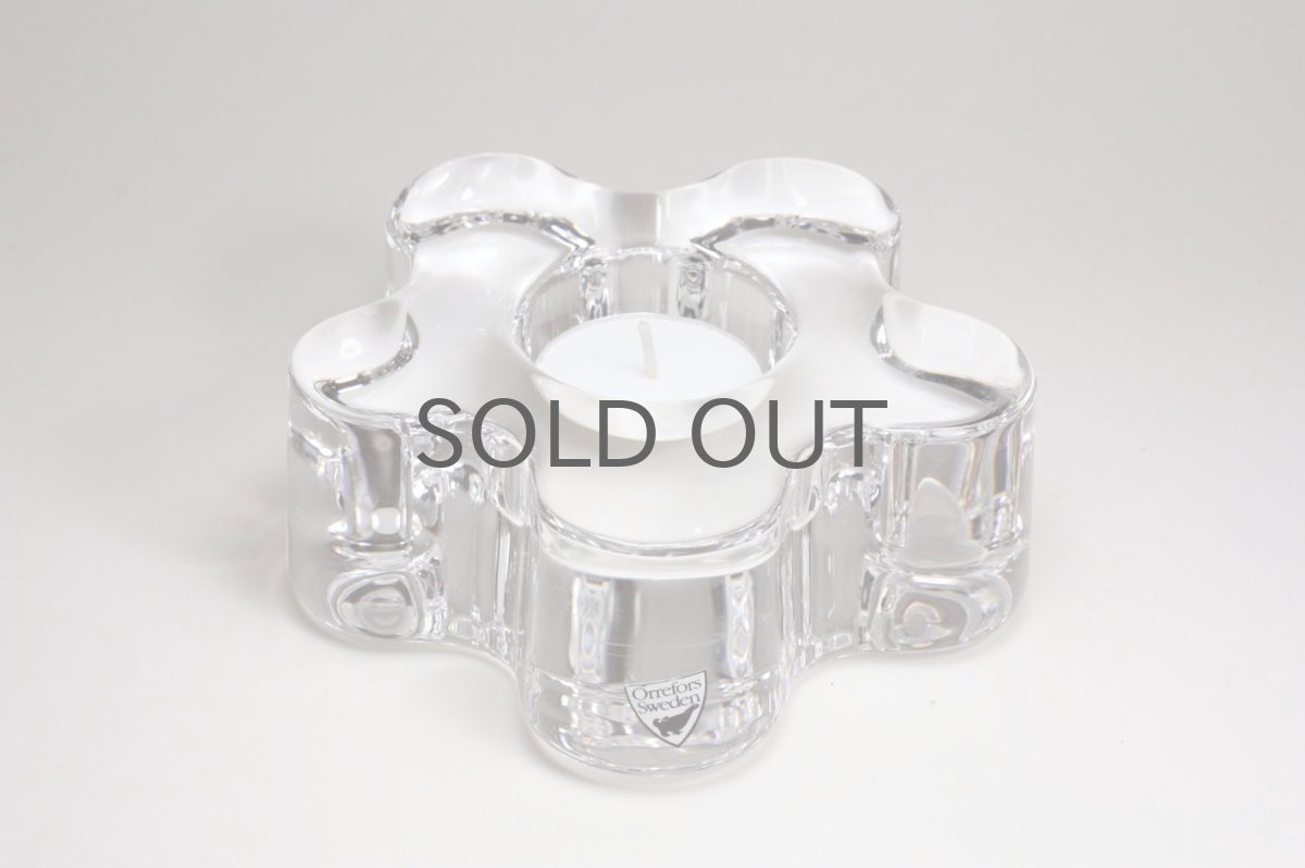 画像3: 北欧ガラス/Orrefors/オレフォス/Summertime/クリスタルキャンドルスタンド/フラワー (3)