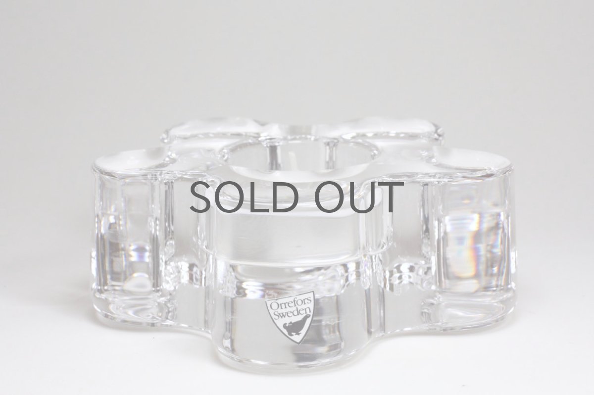 画像5: 北欧ガラス/Orrefors/オレフォス/Summertime/クリスタルキャンドルスタンド/フラワー (5)