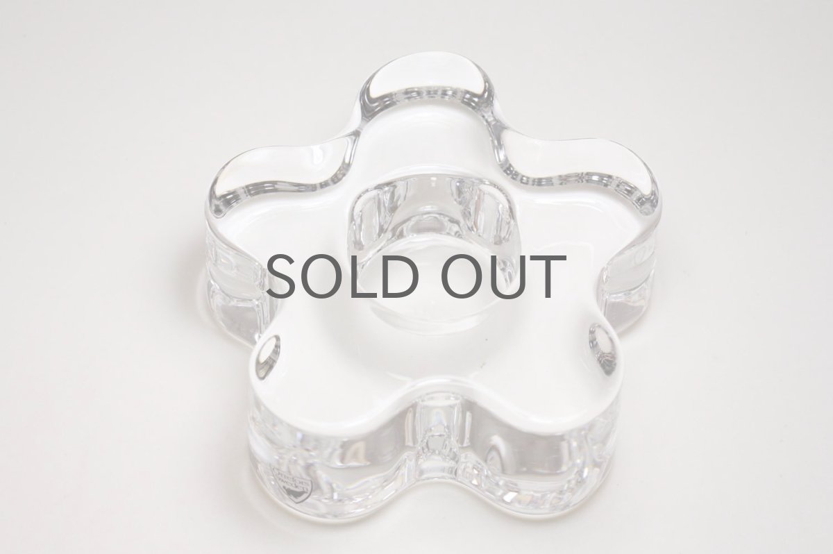 画像2: 北欧ガラス/Orrefors/オレフォス/Summertime/クリスタルキャンドルスタンド/フラワー (2)